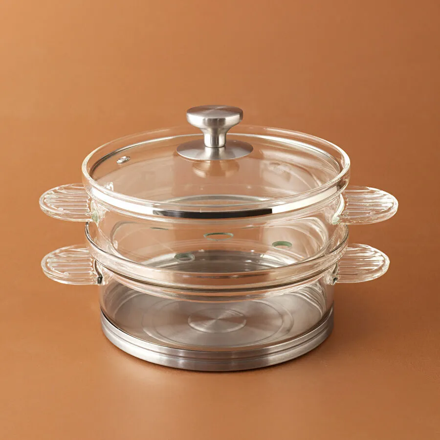 Karaca York Borosilikat Cam Buhar Tenceresi 18 cm