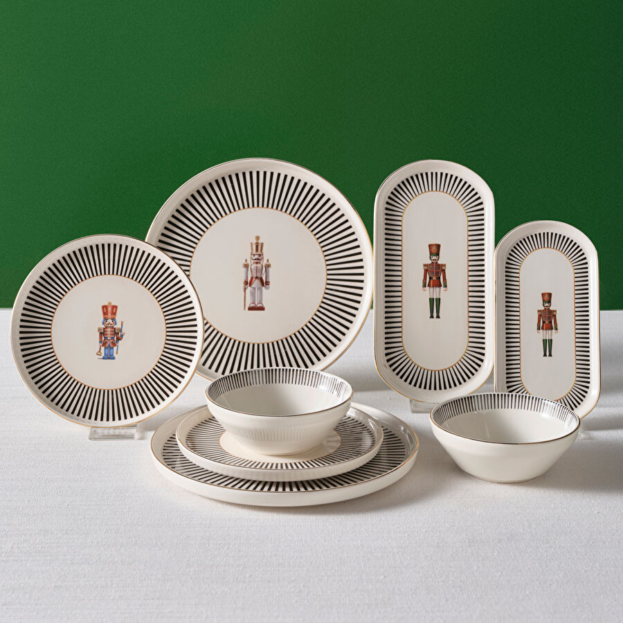 Karaca New Year Yılbaşı Nutcracker 8 Parça 2 Kişilik Yemek Takımı