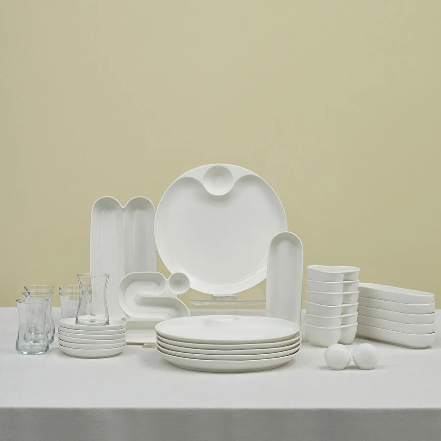 Karaca Stream Bone Salsa 34 Parça 6 Kişilik Kahvaltı Takımı