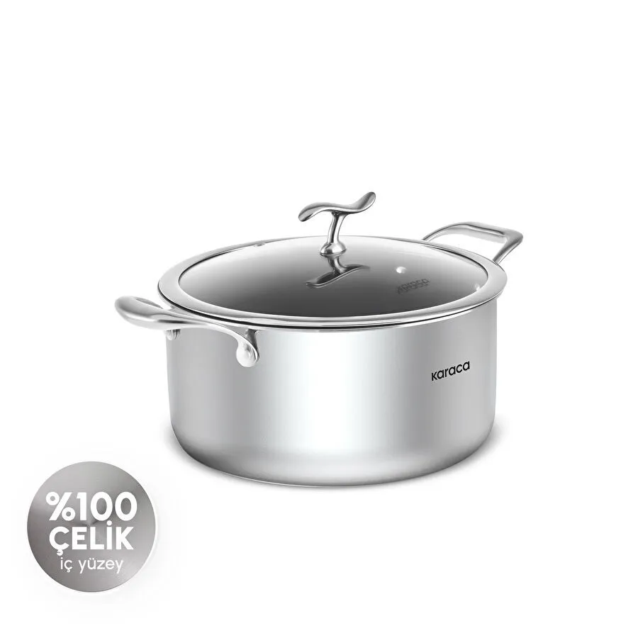 Karaca Plasma Steel 316+ 3Ply Tencere 24 cm