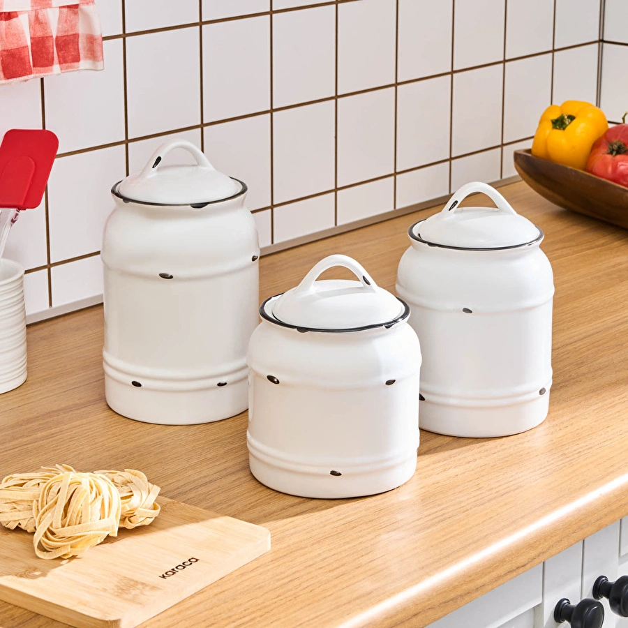 Karaca Clara 3'lü Seramik Saklama Kabı