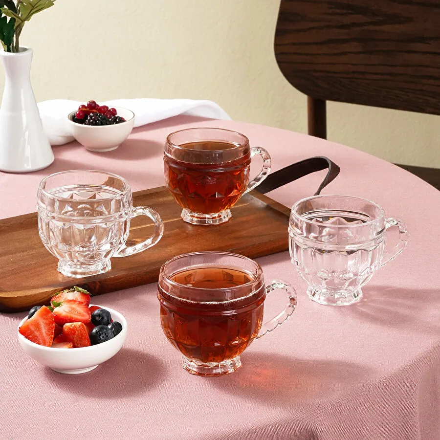 Karaca Sezen 4 Kişilik Cam Çay Fincanı