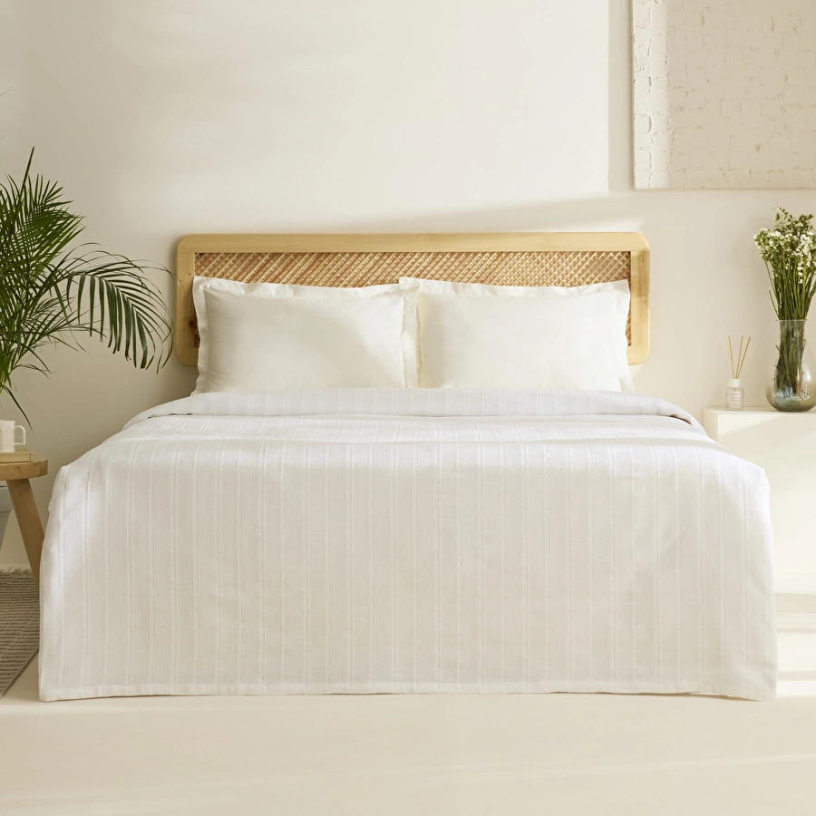 Karaca Home Verona %100 Pamuk Çift Kişilik Pike Beyaz