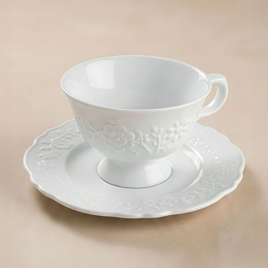 Karaca Beatrice Çay Fincanı ve Tabağı 200 ml