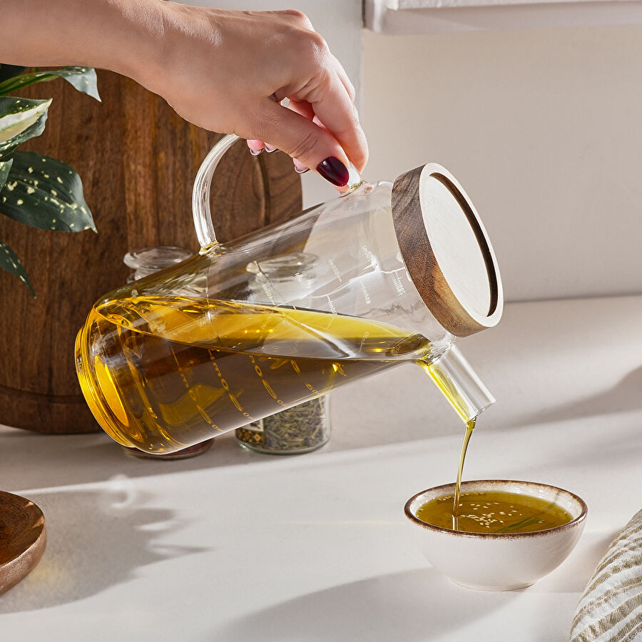 Karaca Mova Akasya Cam Yağdanlık 1000 ml