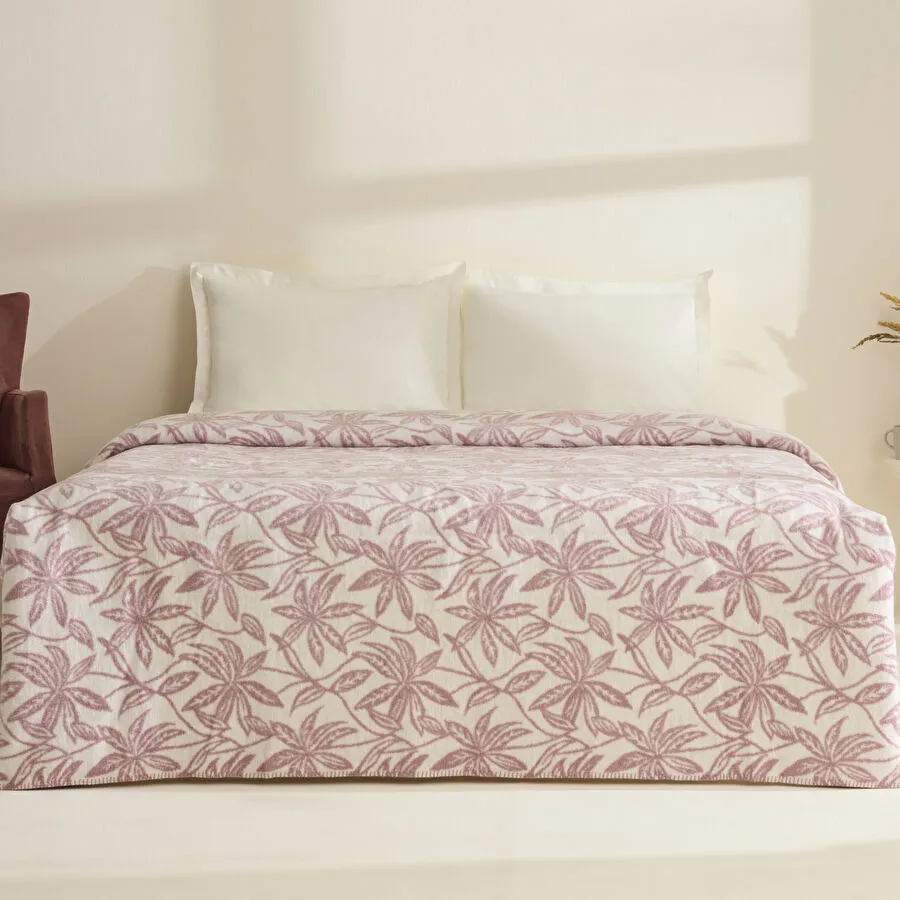 Karaca Home Layla Çift Kişilik Akrilik Battaniye Mürdüm
