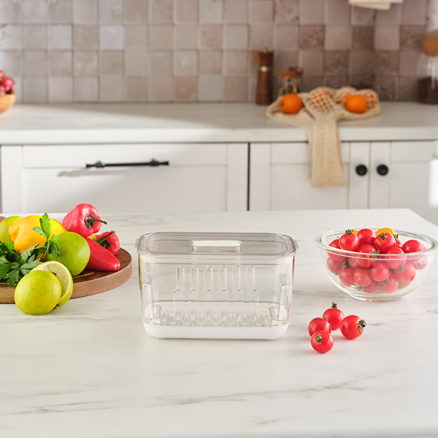 Karaca Citrina Saklama Kabı Beyaz Small 900 ml