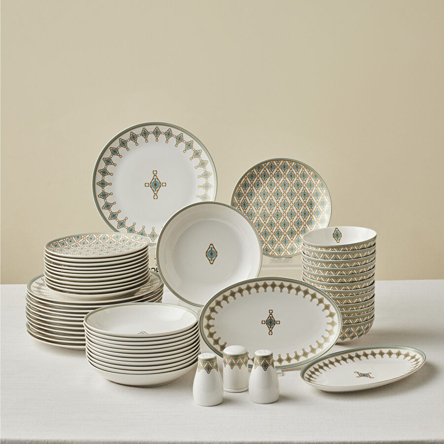 Karaca Forever Bone Dorothy 53 Parça 12 Kişilik Yemek Takımı