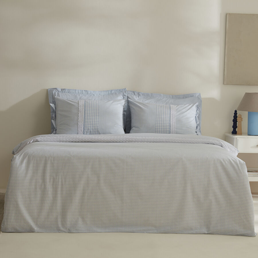 Karaca Home Luisa %100 Pamuk Çift Kişilik Nevresim Takımı Mavi