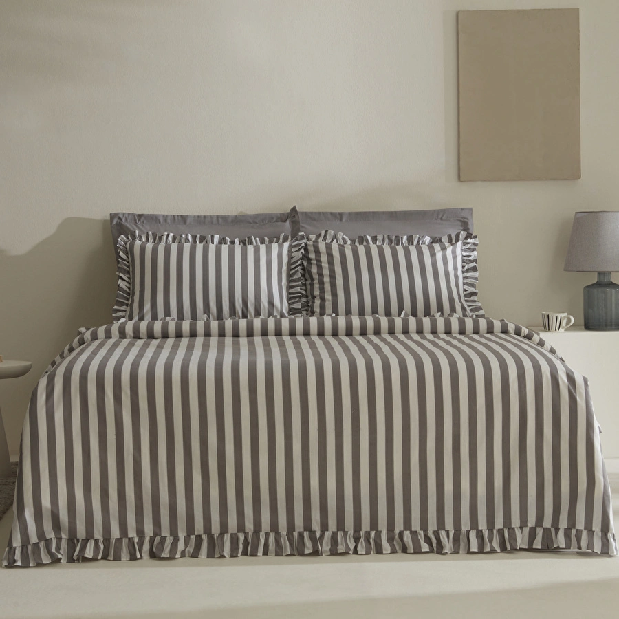 Karaca Home Ripple Tek Kişilik Nevresim Takımı Gri