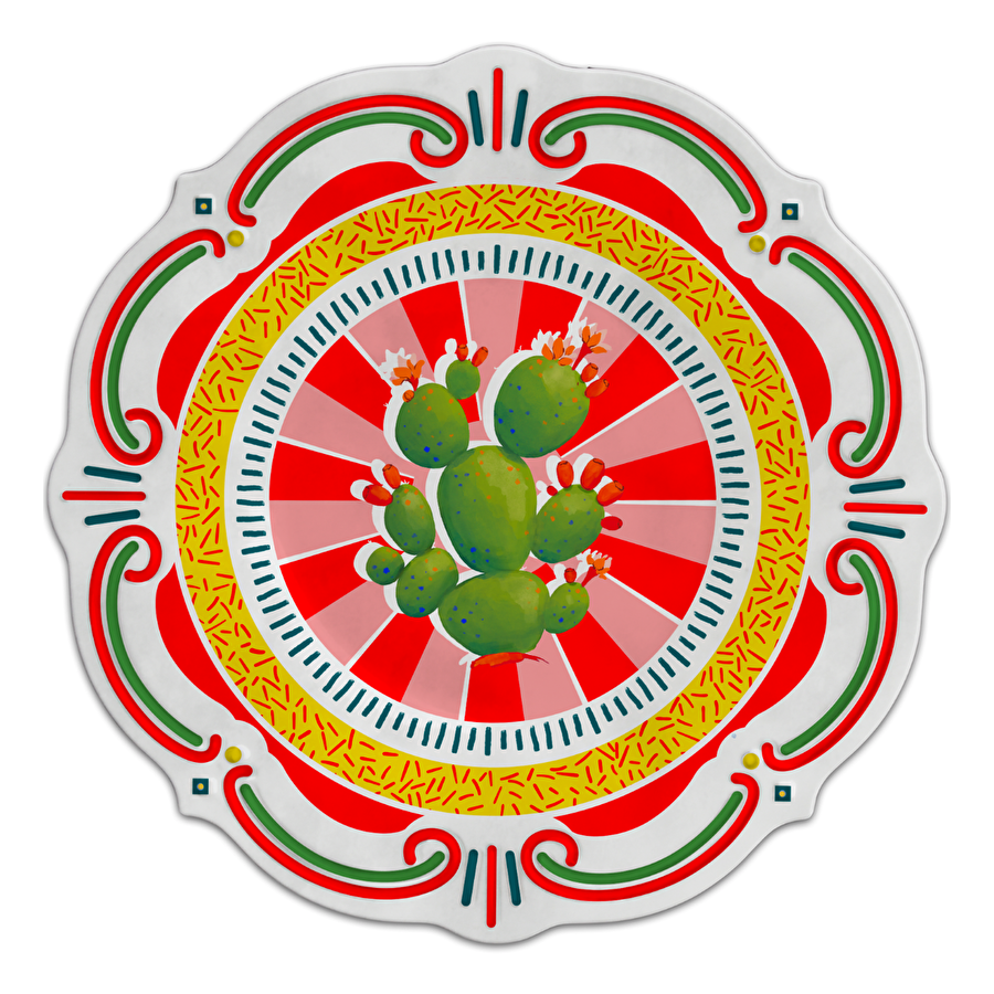 Baci Milano Dolce Vita Palm 6'lı Yemek Tabağı 28 cm, Melamin