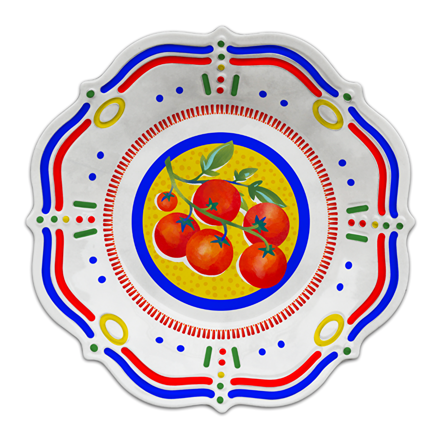 Baci Milano Dolce Vita Tomatos 6'lı Çorba Tabağı 23,5 cm Melamin