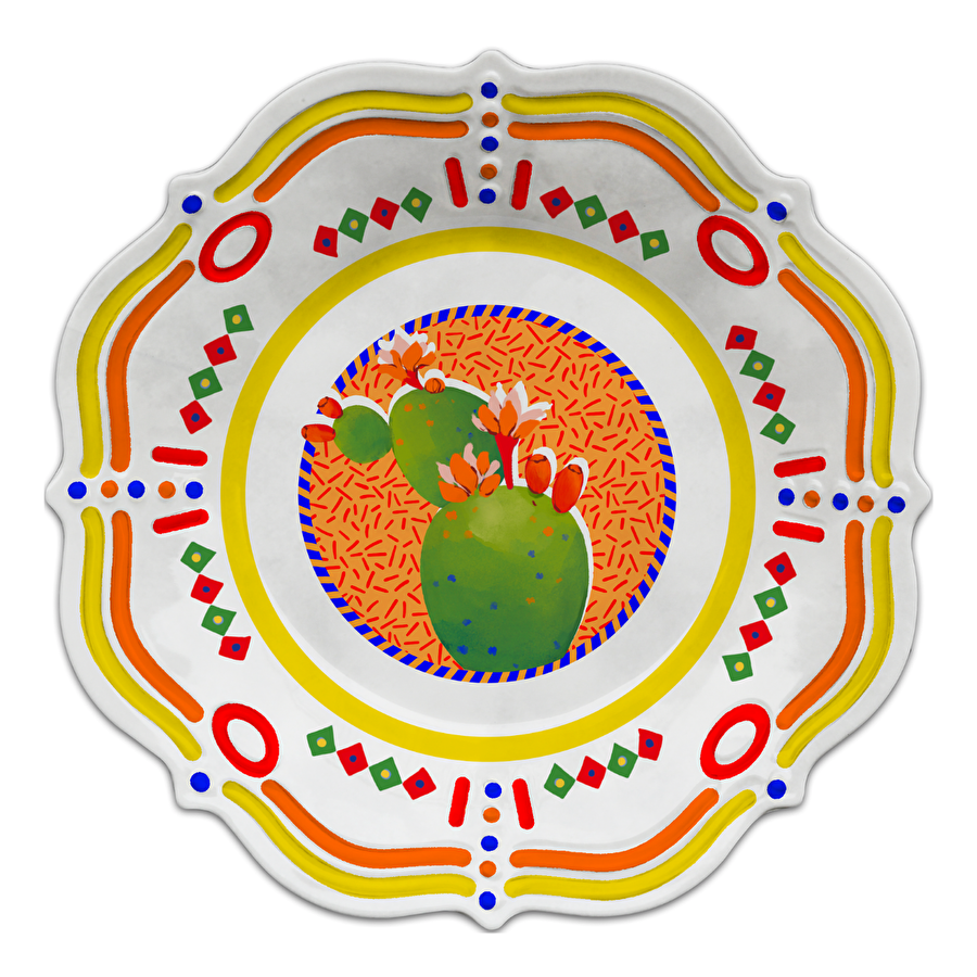 Baci Milano Dolce Vita Palm 6'lı Çorba Tabağı 23,5 cm, Melamin