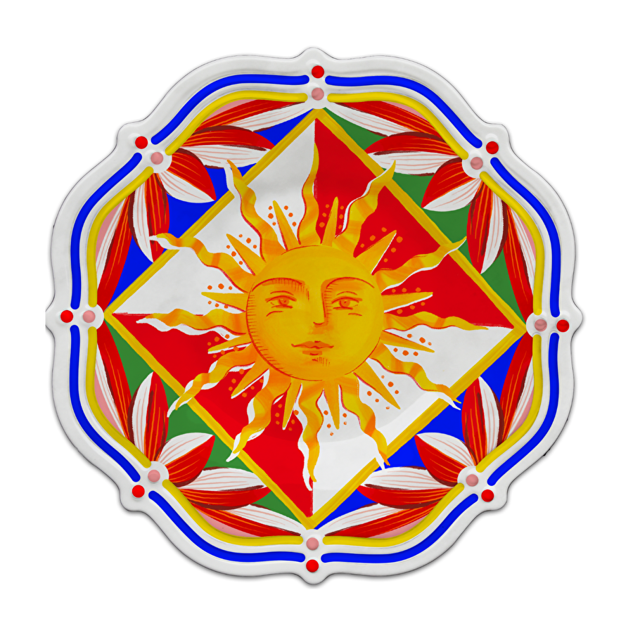 Baci Milano Dolce Vita Sun 6'Lı Tatlı Tabağı 22 cm Melamin