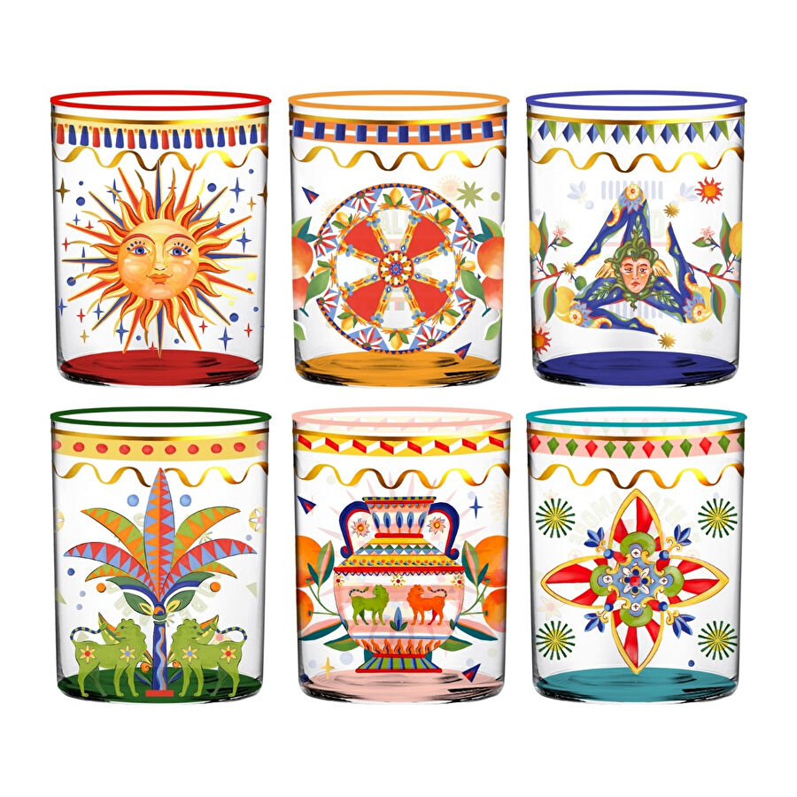 Baci Milano Dolce Vita 6'lı Cam Bardak Seti 370 ML