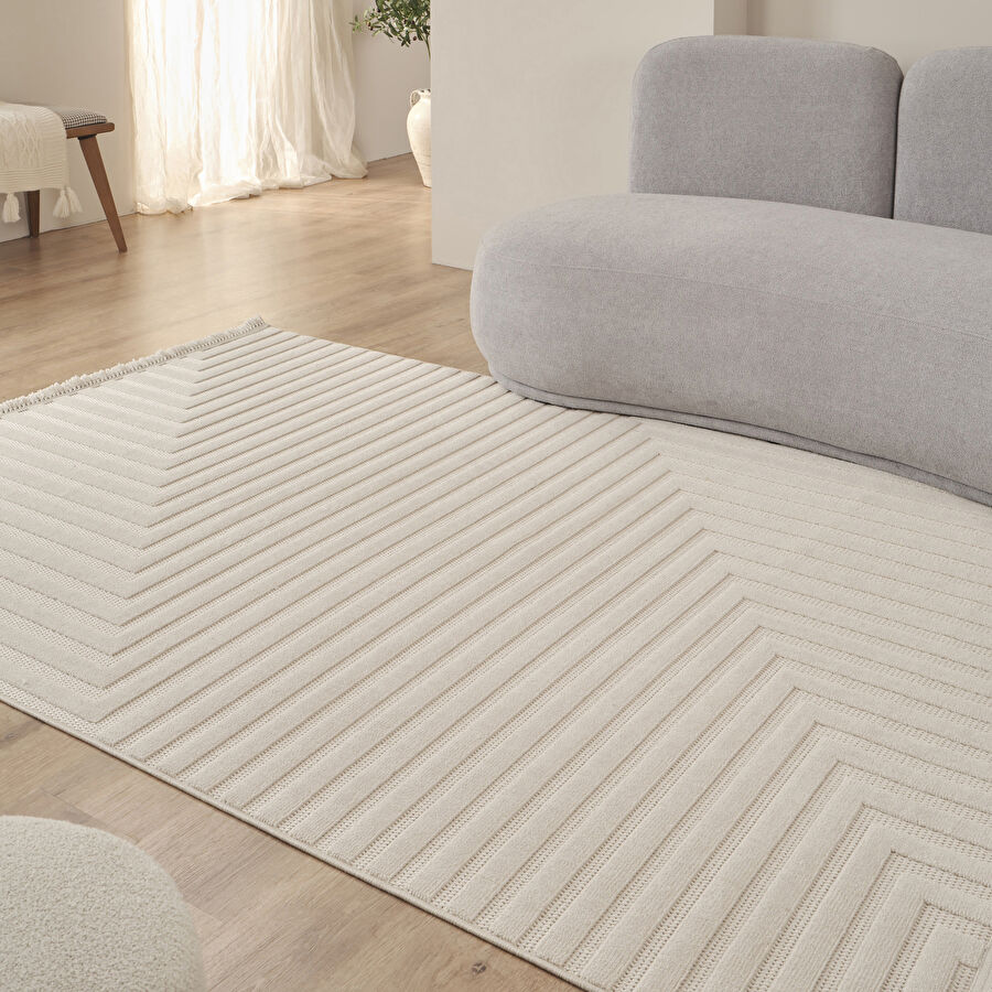 Kaşmir Halı İskandinav Rune White 200x290 cm