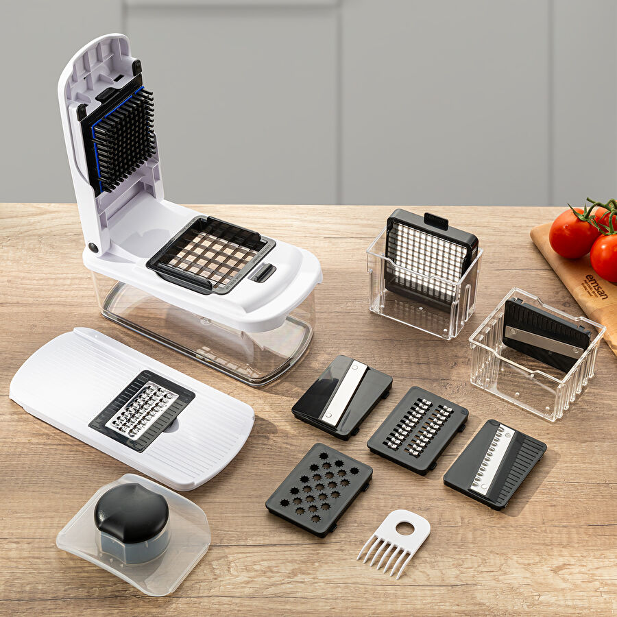 Emsan Smart Hazneli Doğrayıcı Beyaz 10 Parça