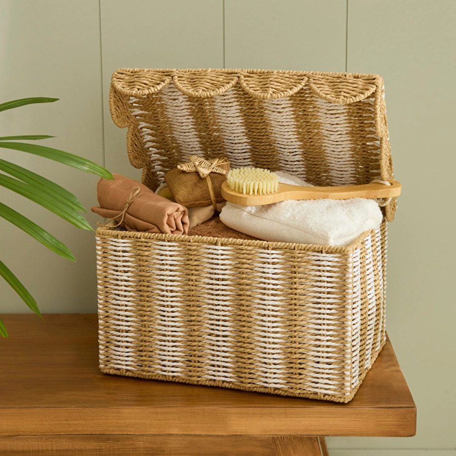 Karaca Home Nelia Kapaklı Organizer Sepet 39x27,5x22 cm
