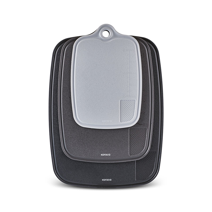 Karaca Triocut 3'lü Kesme Tahtası Gri