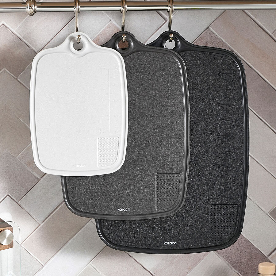 Karaca Triocut 3'lü Kesme Tahtası Gri