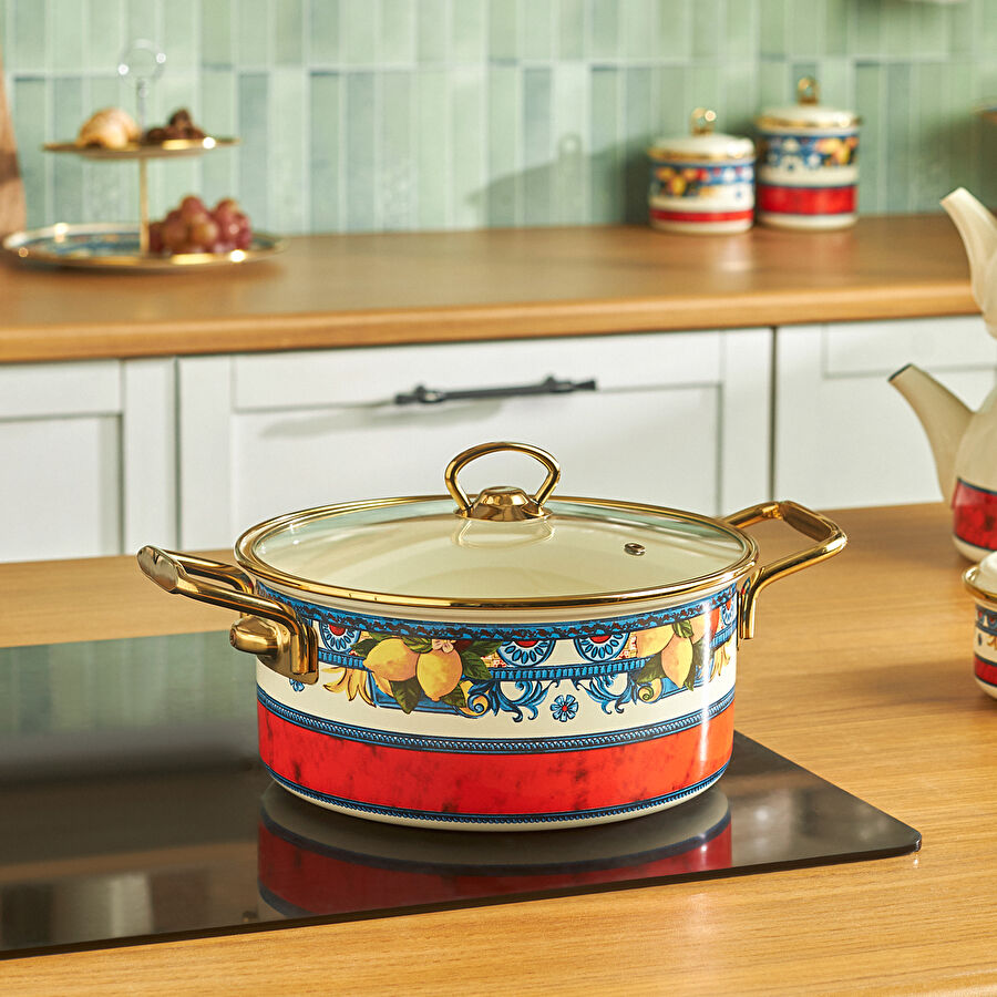 Karaca Amalfi Emaye Kızartma Tenceresi 22 cm