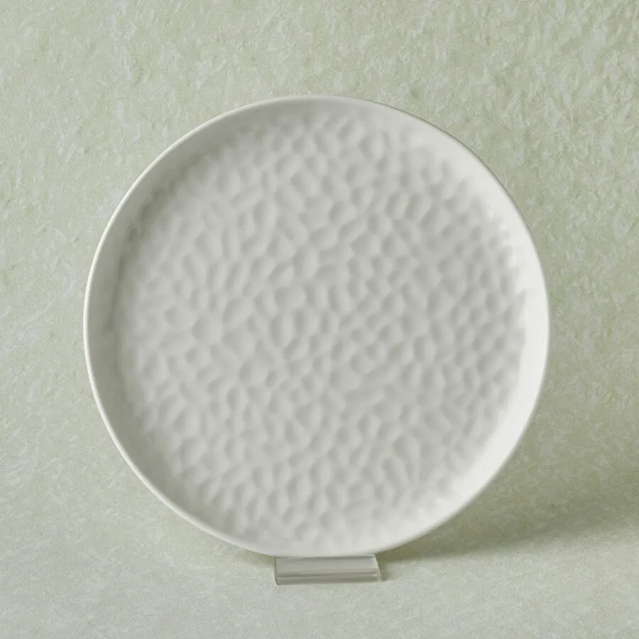 Karaca x Refika Bembeyaz Yuvarlak Pasta Tabağı 22 cm