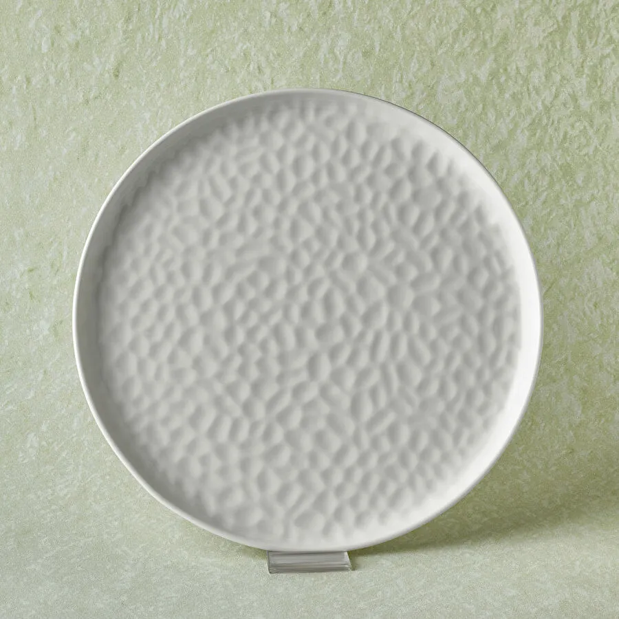 Karaca x Refika Bembeyaz Yuvarlak Servis Tabağı 28 cm