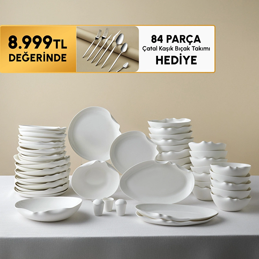 Karaca Earth Collection Crest 55 Parça 12 Kişilik Yemek Takımı
