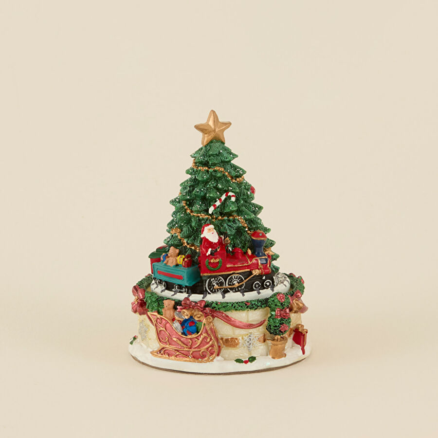 Karaca Home New Year Yılbaşı Santa's Sleigh Müzikli ve Hareketli Obje
