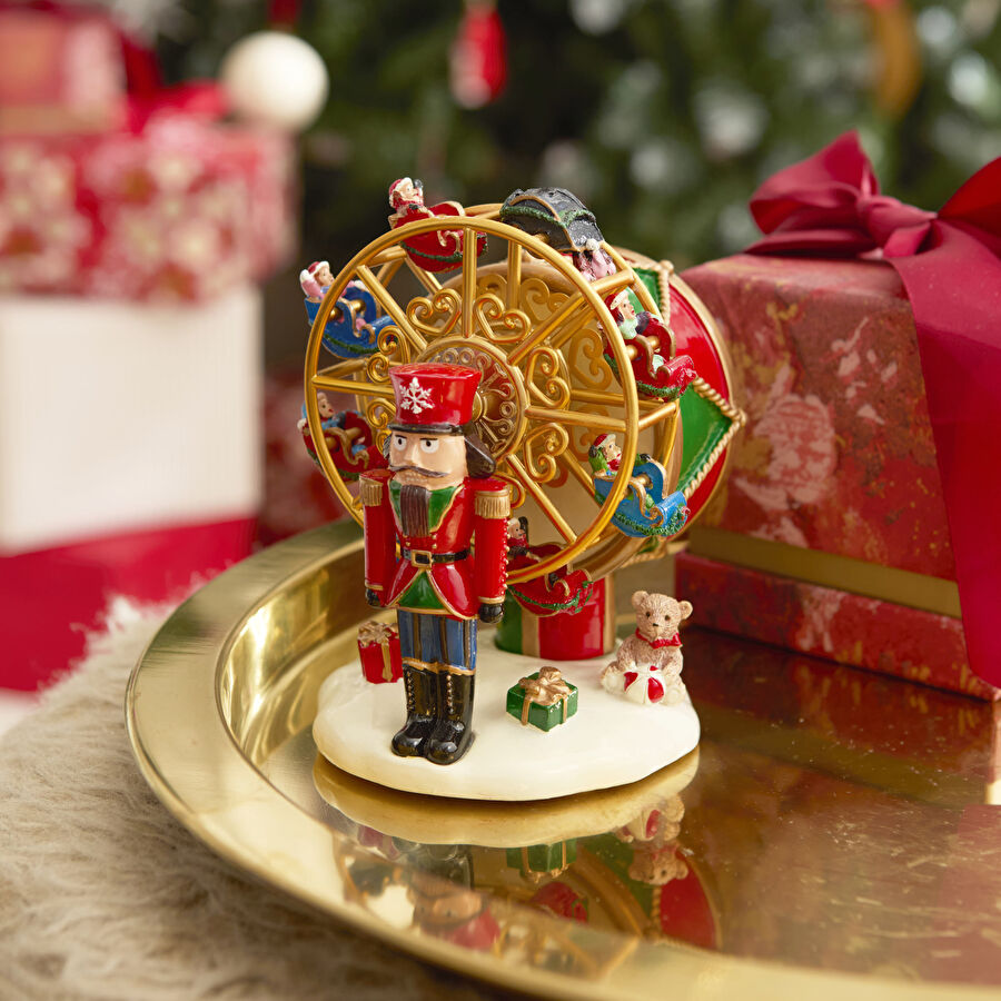 Karaca Home New Year Yılbaşı Dönme Dolap Müzikli ve Hareketli Obje