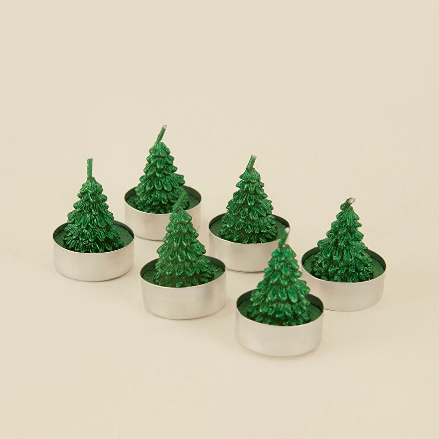 Karaca Home Tealight Çam Ağacı Şekilli 6'lı Mum