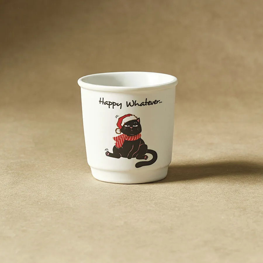 Karaca New Year Yılbaşı Whatever Cat Espresso Fincanı 90 ml