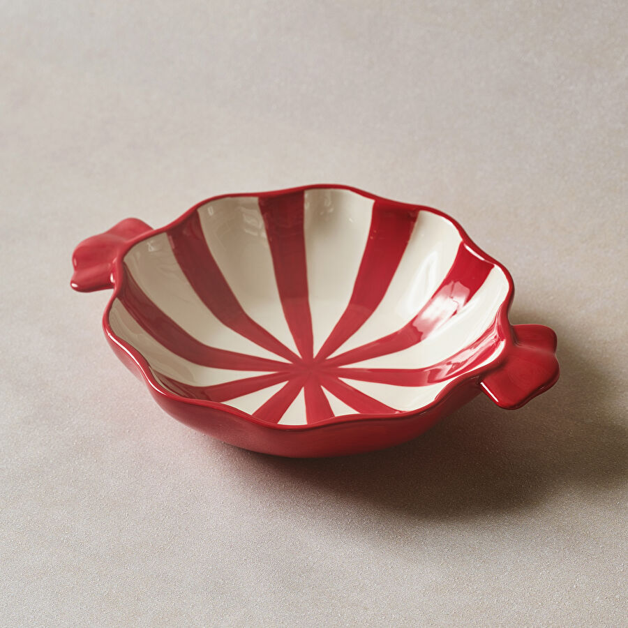 Karaca New Year Yılbaşı Candy Twist Pasta Tabağı 19 cm