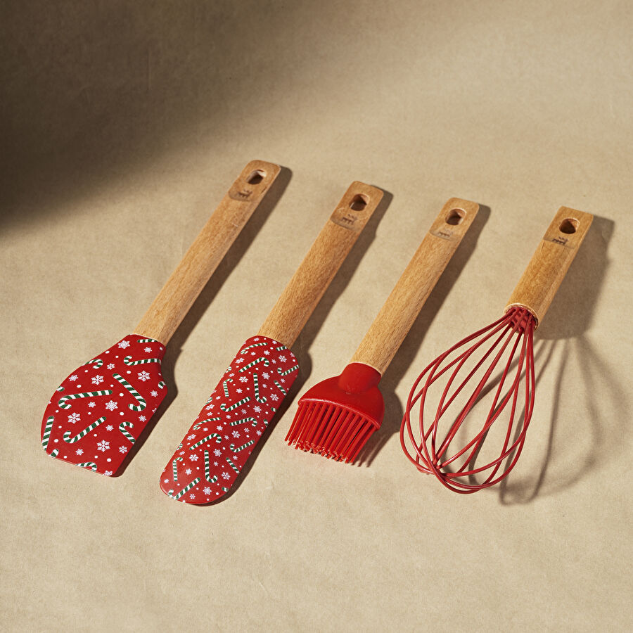 Karaca New Year Yılbaşı 4 Parça Pasta Hazırlık Seti