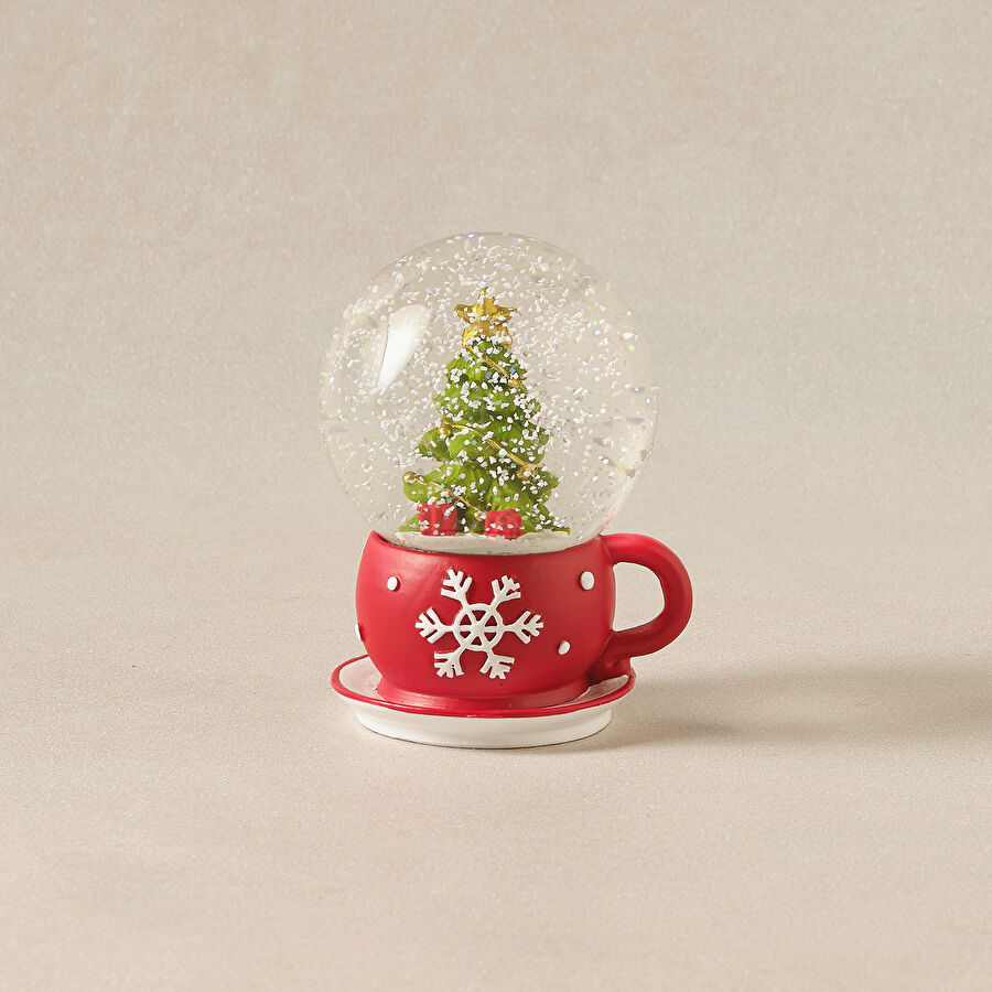 Karaca Home New Year Yılbaşı Coffee Cup Kar Küresi 9,5 x 8 x 11,5 cm