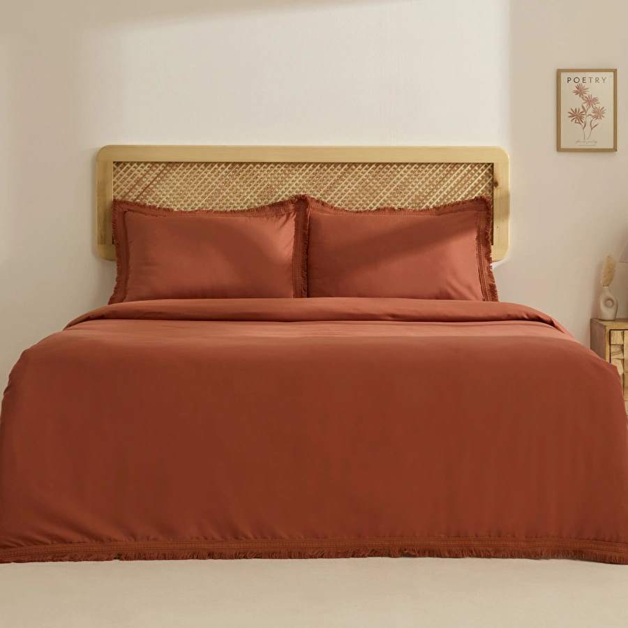 Karaca Home Helios %100 Pamuk Çift Kişilik Nevresim Takımı Terra Cota