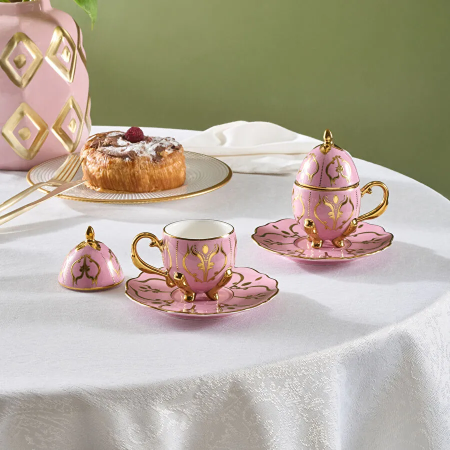 Karaca Faberge Egg 2 Kişilik Kahve Fincanı Pembe 90 ml