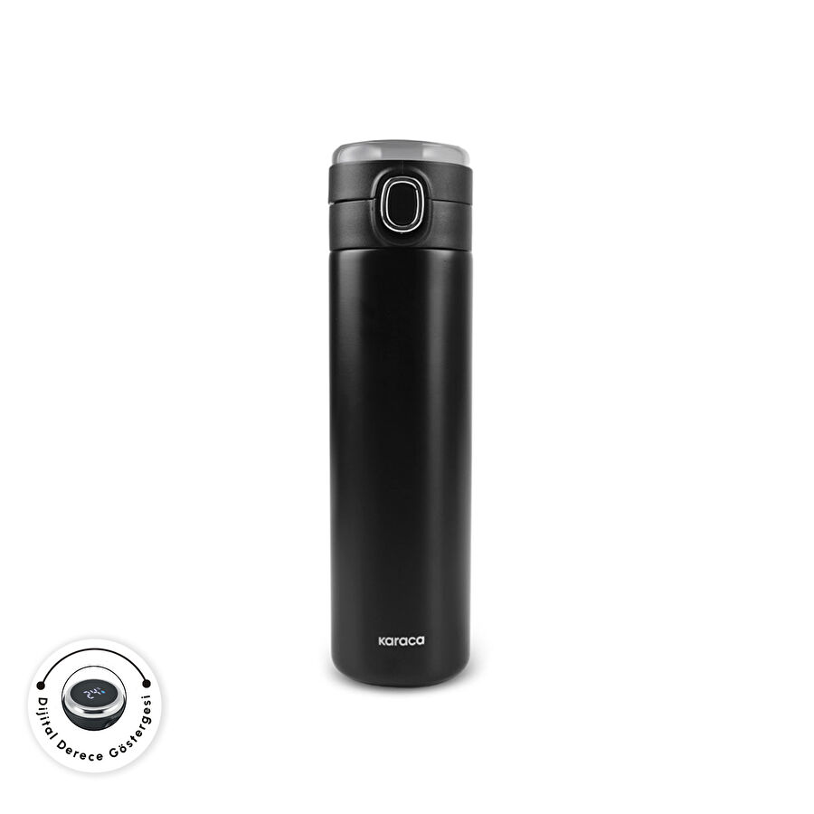 Karaca Etro Sızdırmaz Çelik Dijital Termos 480 ml Siyah