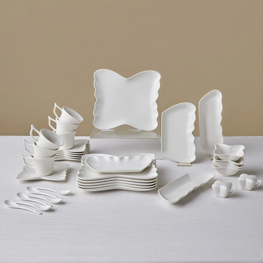 Karaca Stream Bone Pieris 34 Parça 6 Kişilik Kahvaltı Takımı