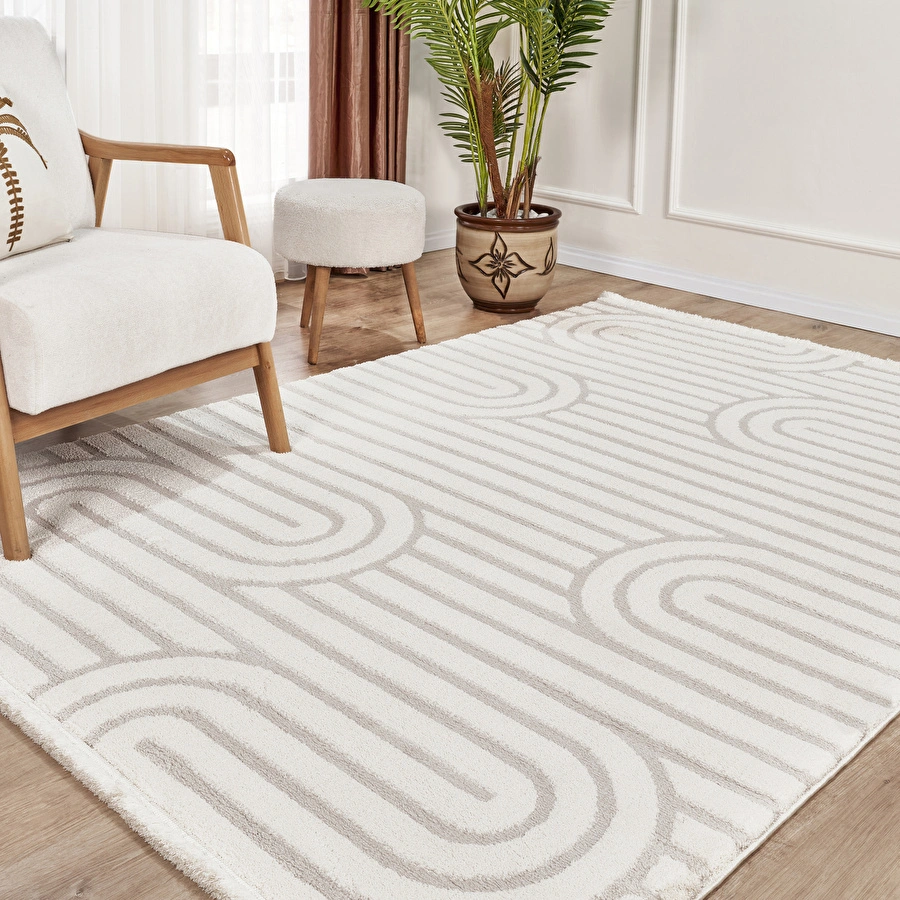 Kaşmir Halı 7/24 Plushy Runa Cream 160x230 cm