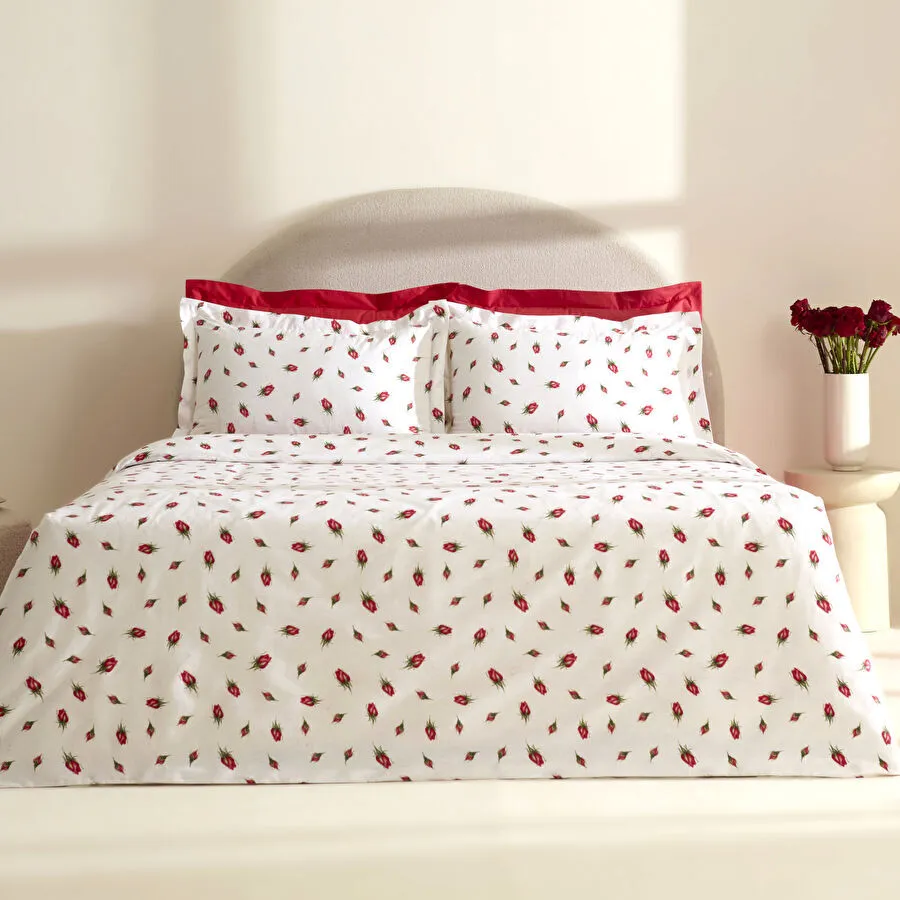Karaca Home Aurelius %100 Pamuk Çift Kişilik Nevresim Takımı Kırmızı