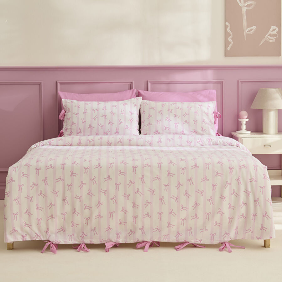 Karaca Home Ribelle Çift Kişilik Nevresim Takımı Pembe