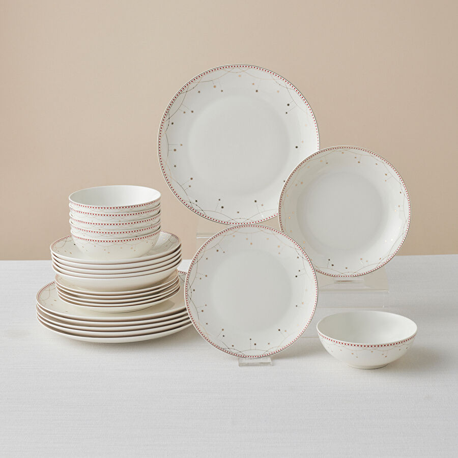 Karaca Elegance Bone Festival 24 Parça 6 Kişilik Yemek Takımı