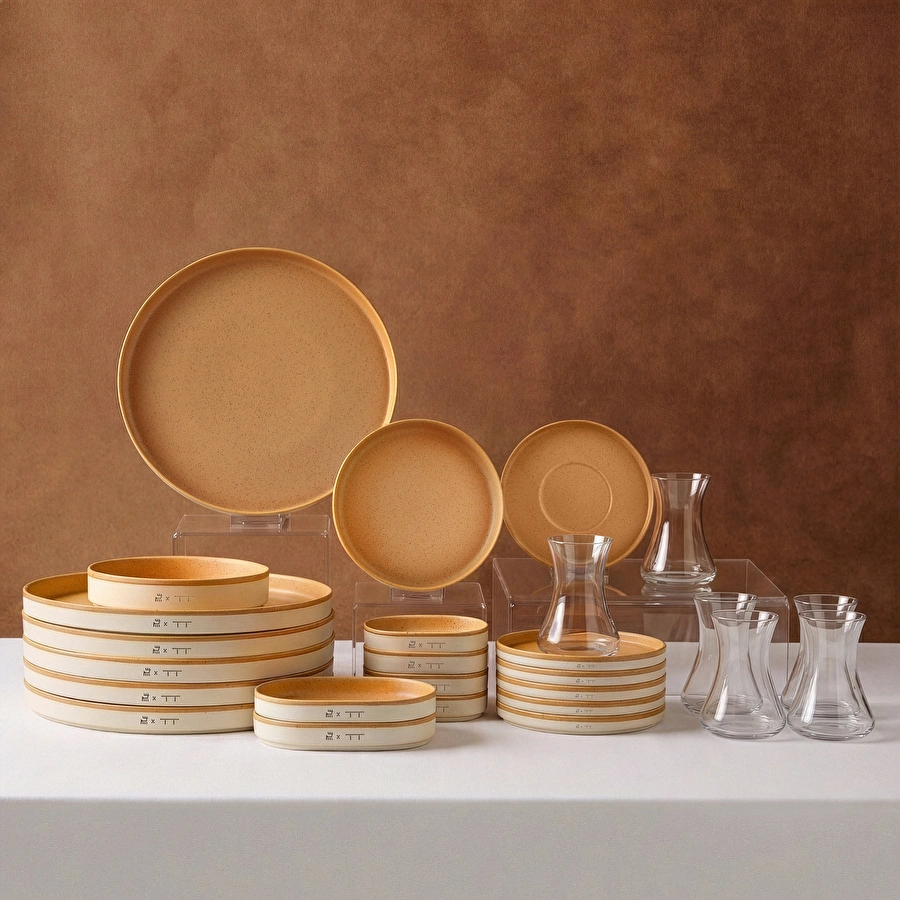 Karaca x Fatih Tutak Earth Collection 26 Parça 6 Kişilik Kahvaltı Seti