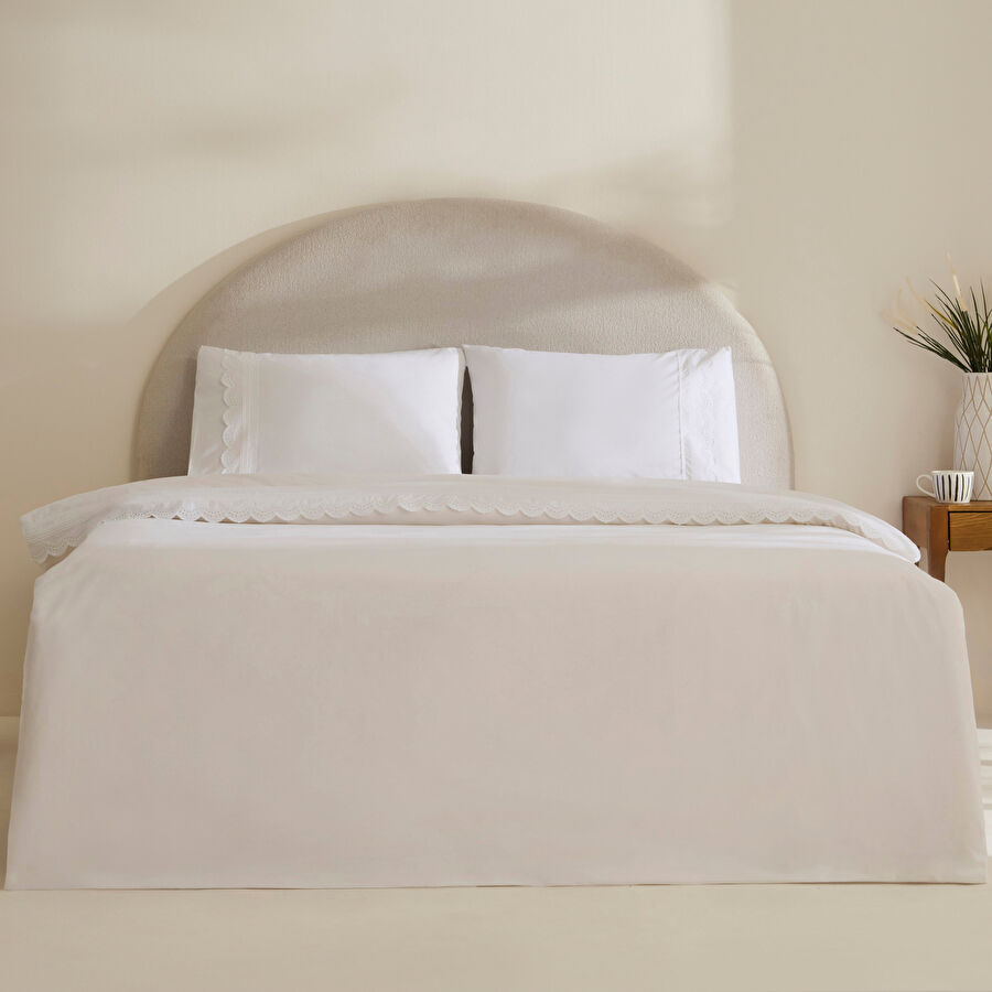 Karaca Home Ovelın Çift Kişilik Nevresim Takımı Beyaz