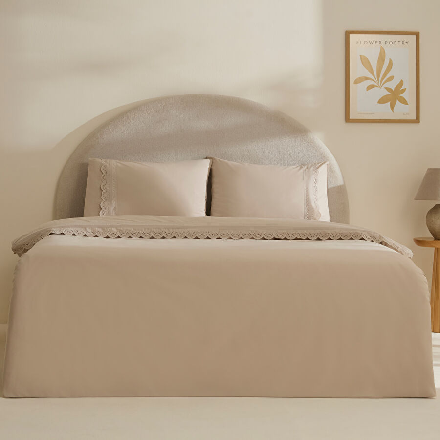 Karaca Home Ovelin Çift Kişilik Nevresim Takımı Bej