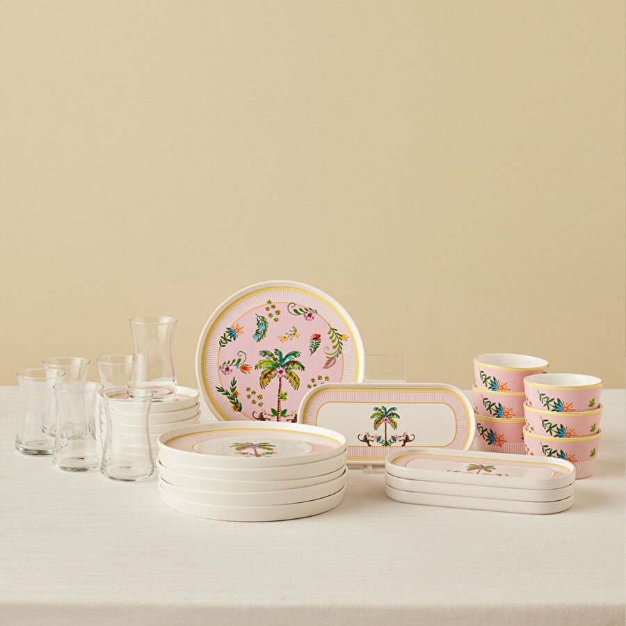 Karaca Stream Bone Floric 28 Parça 6 Kişilik Kahvaltı Seti