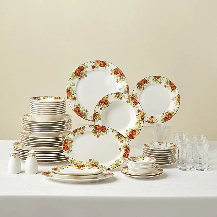 Karaca Elegance Bone Montebello 60 Parça 8 Kişilik Yemek Takımı