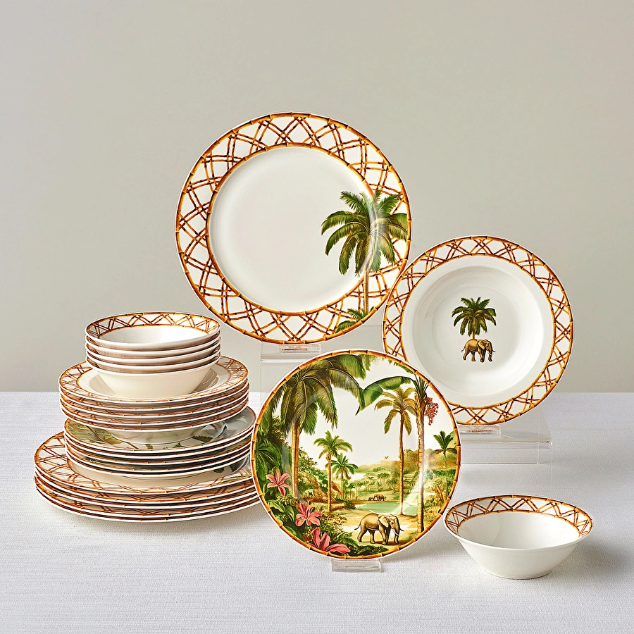 Karaca Forever Bone Bonet 24 Parça 6 Kişilik Yemek Takımı