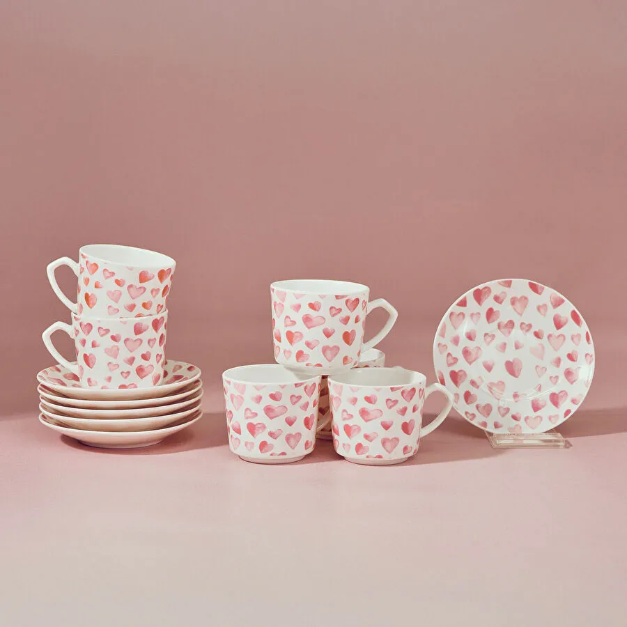 Karaca Pinky 6 Kişilik Kahve Fincan Takımı 80 ml